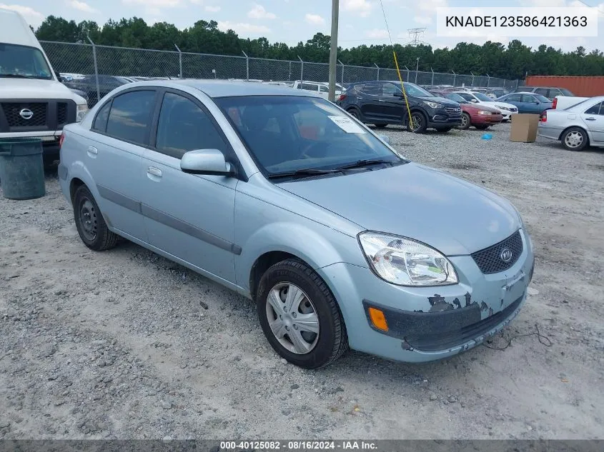 2008 Kia Rio Lx VIN: KNADE123586421363 Lot: 40125082