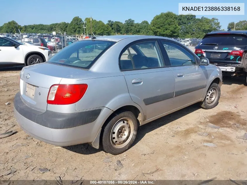 2008 Kia Rio VIN: KNADE123886338168 Lot: 40187055