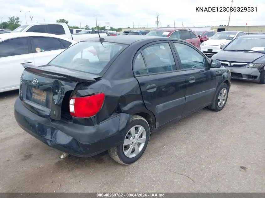 2008 Kia Rio Lx VIN: KNADE123086329531 Lot: 40269762