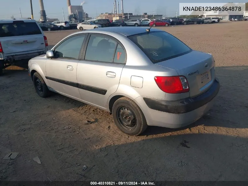 2008 Kia Rio Lx/Sx VIN: KNADE123486364878 Lot: 40310821