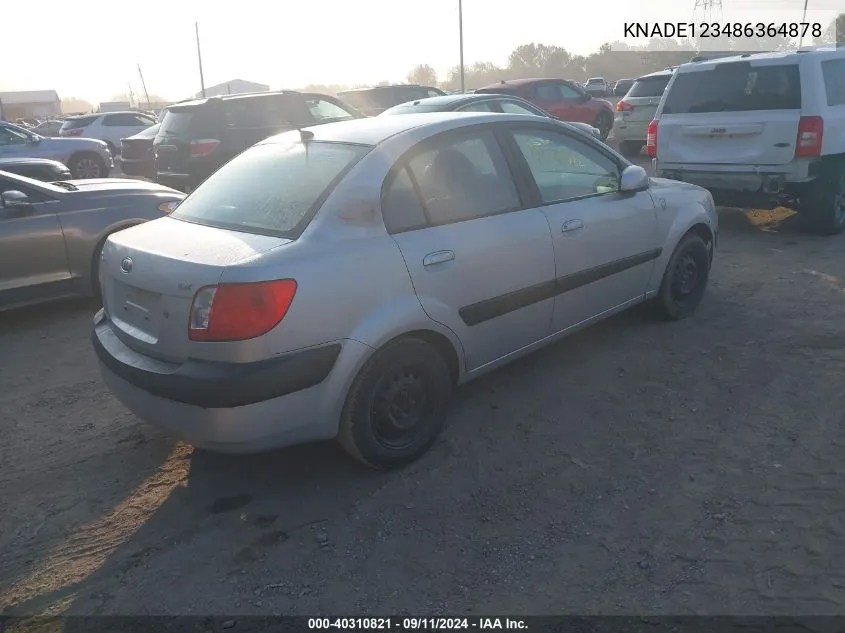 2008 Kia Rio Lx/Sx VIN: KNADE123486364878 Lot: 40310821