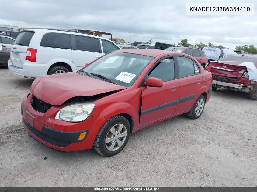 2008 Kia Rio Lx VIN: KNADE123386354410 Lot: 40332735