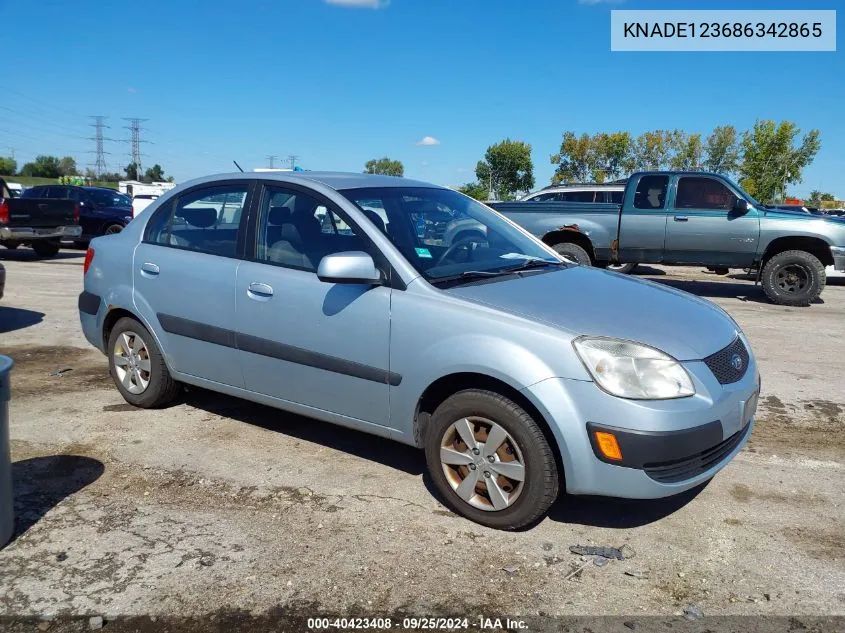 2008 Kia Rio Lx VIN: KNADE123686342865 Lot: 40423408