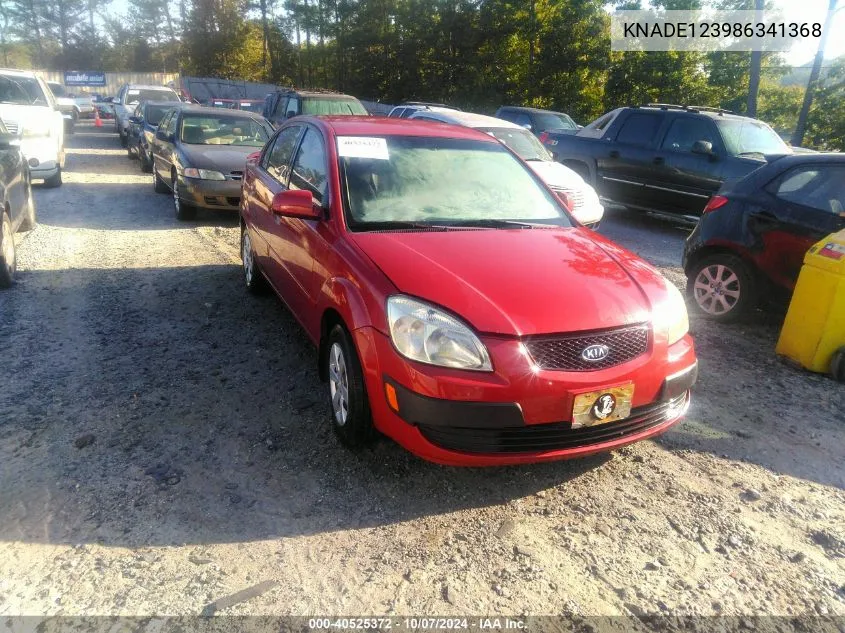 2008 Kia Rio Lx VIN: KNADE123986341368 Lot: 40525372