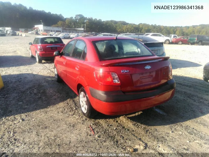 2008 Kia Rio Lx VIN: KNADE123986341368 Lot: 40525372