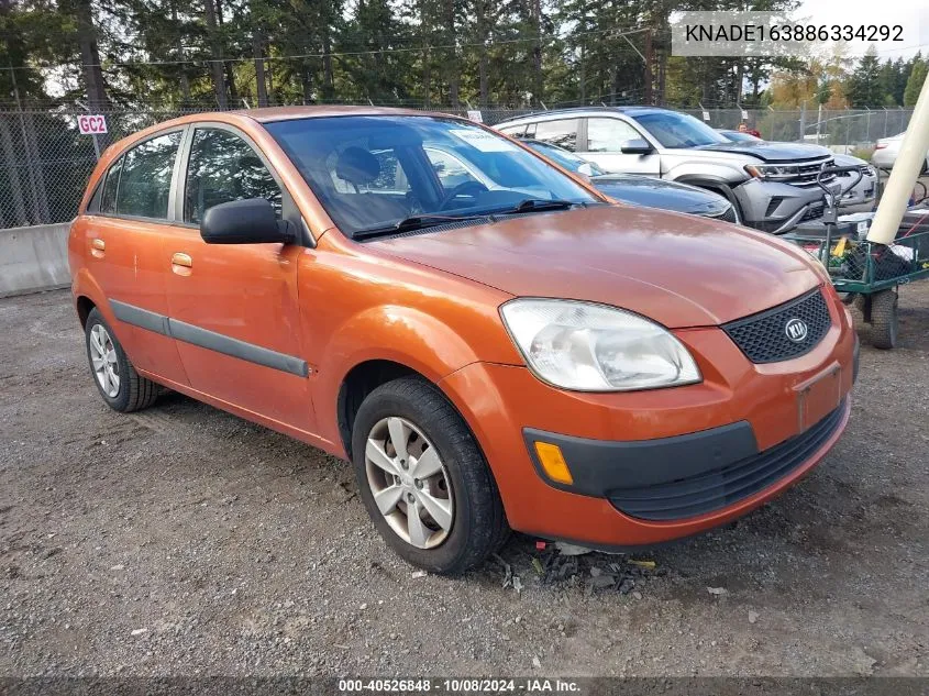 2008 Kia Rio5 Lx VIN: KNADE163886334292 Lot: 40526848