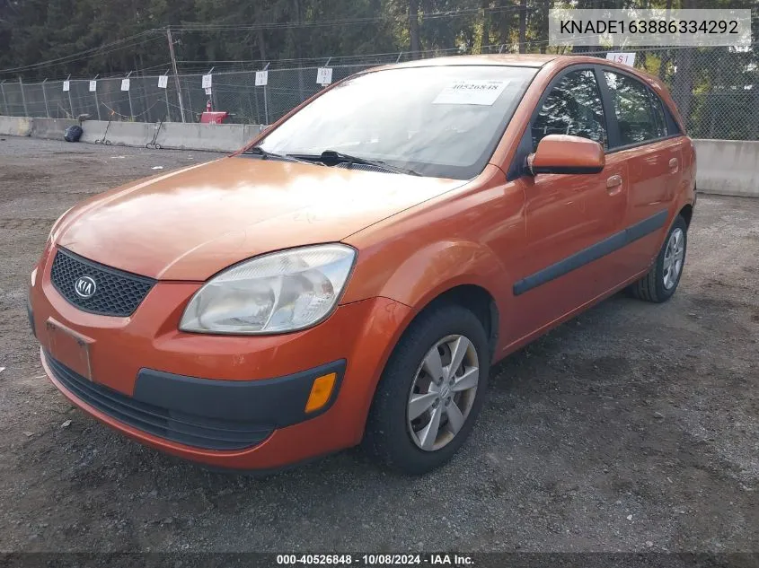 2008 Kia Rio5 Lx VIN: KNADE163886334292 Lot: 40526848