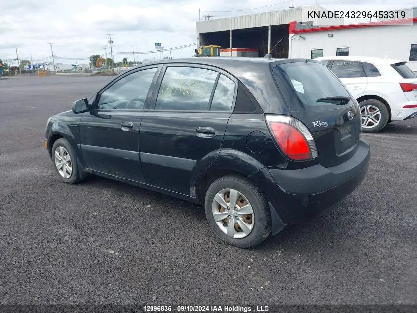 2009 Kia Rio VIN: KNADE243296453319 Lot: 12096835