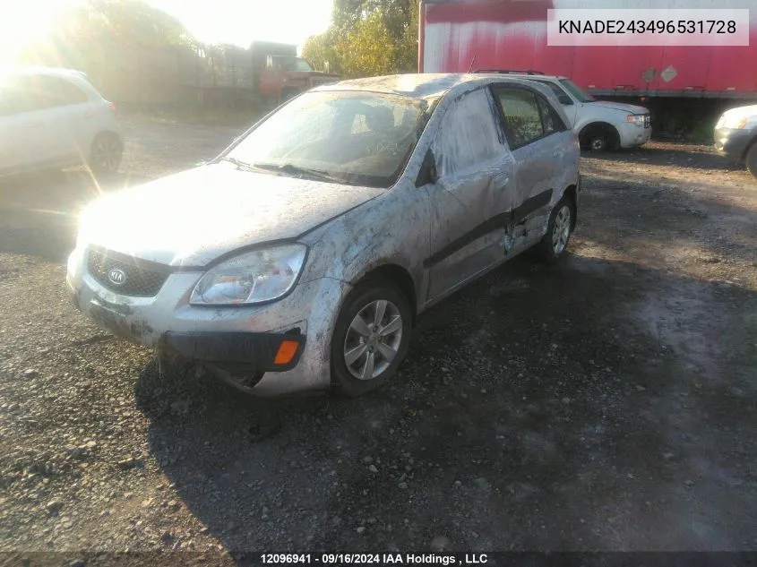 2009 Kia Rio 5 Sx VIN: KNADE243496531728 Lot: 12096941