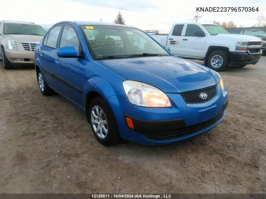 2009 Kia Rio VIN: KNADE223796570364 Lot: 12120011