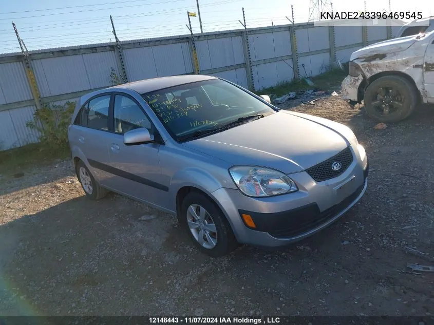 2009 Kia Rio VIN: KNADE243396469545 Lot: 12148443