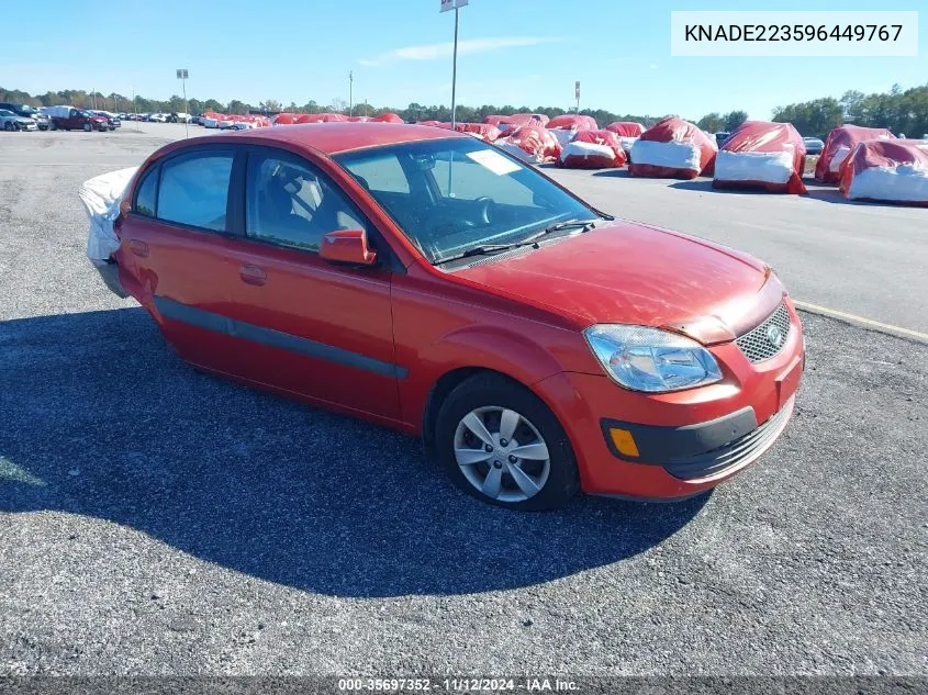 2009 Kia Rio Lx VIN: KNADE223596449767 Lot: 35697352