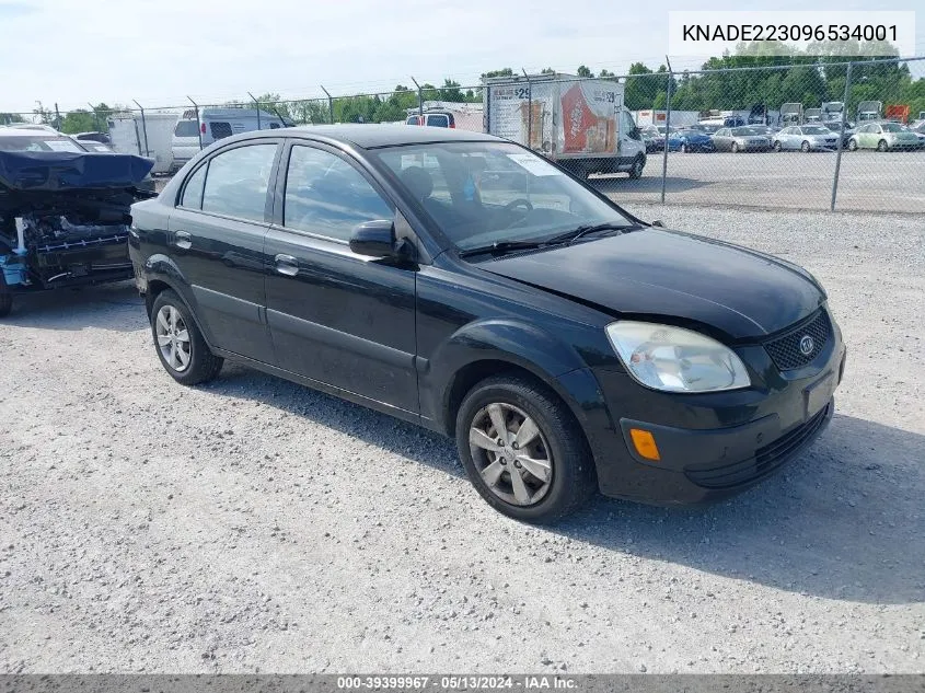 2009 Kia Rio Lx VIN: KNADE223096534001 Lot: 39399967