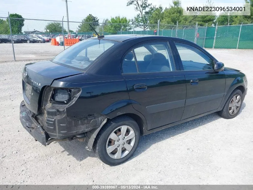 KNADE223096534001 2009 Kia Rio Lx