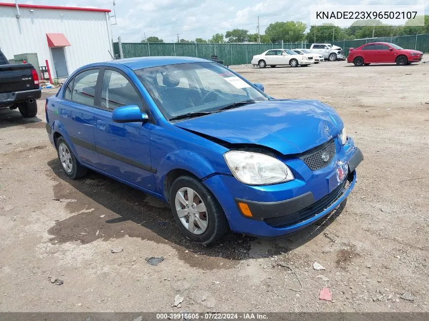 2009 Kia Rio Lx VIN: KNADE223X96502107 Lot: 39915605