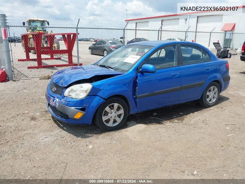 2009 Kia Rio Lx VIN: KNADE223X96502107 Lot: 39915605