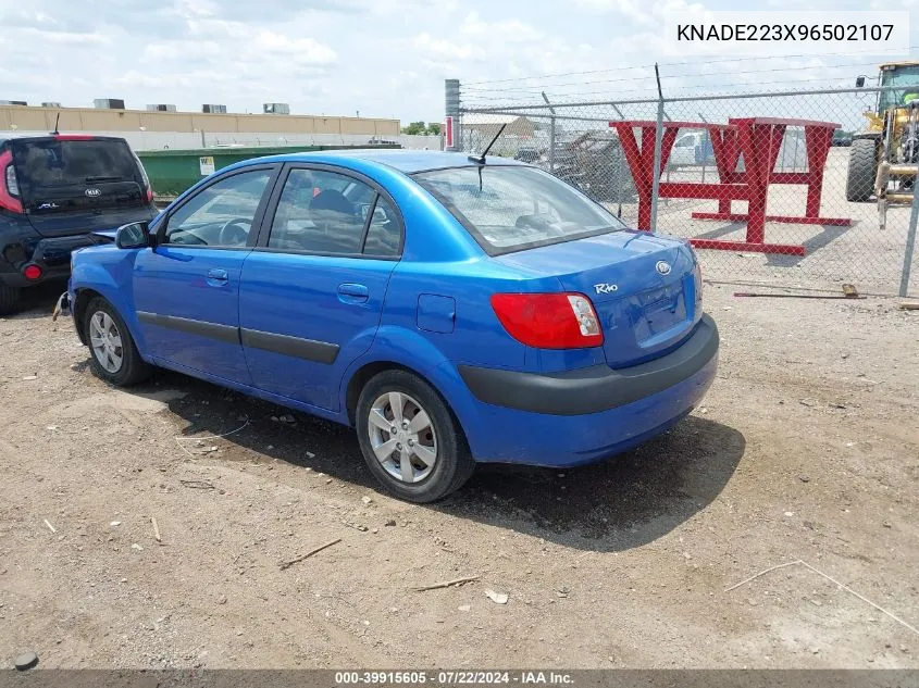 2009 Kia Rio Lx VIN: KNADE223X96502107 Lot: 39915605