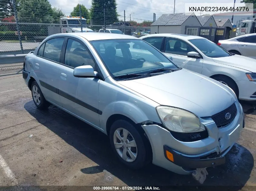 2009 Kia Rio Lx VIN: KNADE223496464776 Lot: 39986764