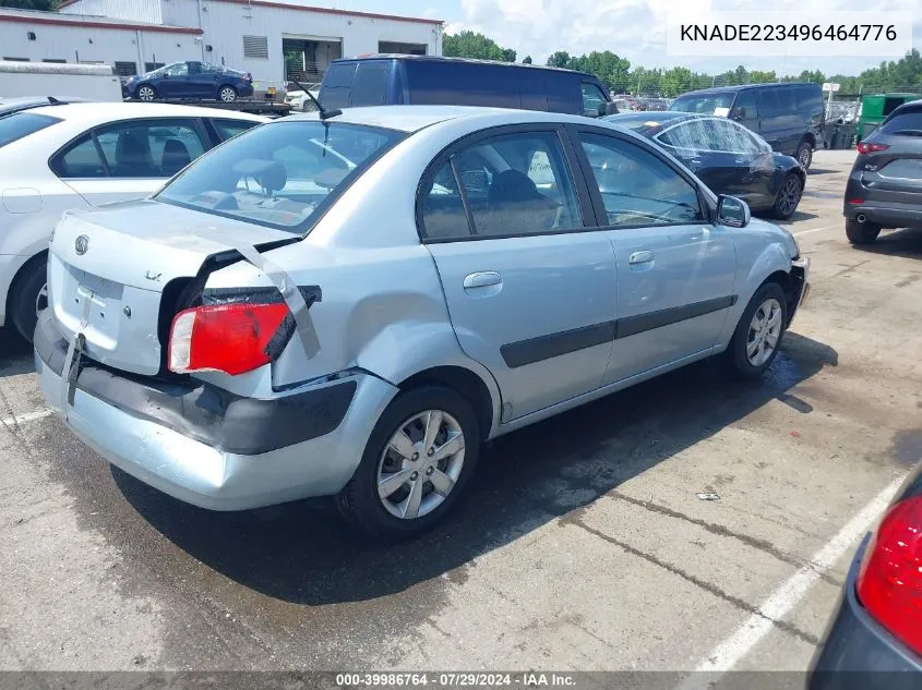 2009 Kia Rio Lx VIN: KNADE223496464776 Lot: 39986764