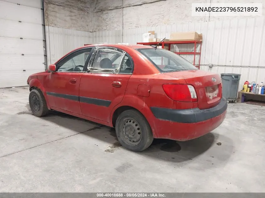 KNADE223796521892 2009 Kia Rio Lx