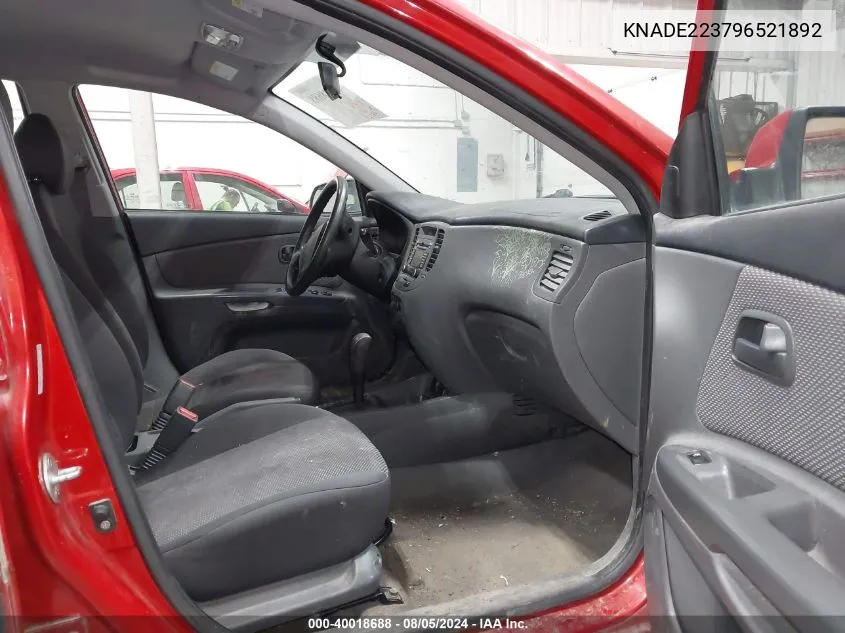 KNADE223796521892 2009 Kia Rio Lx