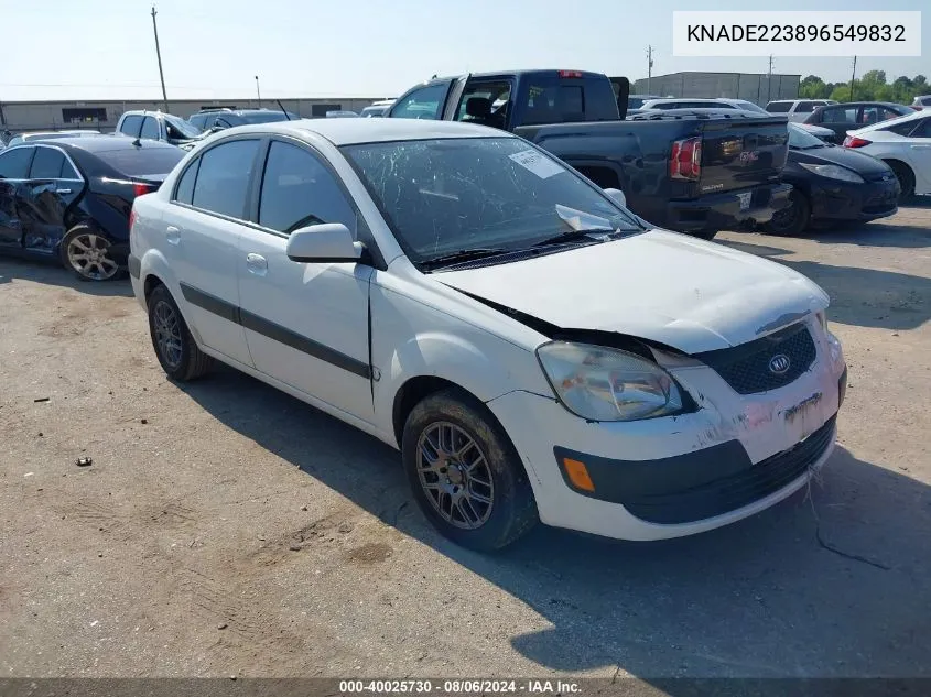 2009 Kia Rio Lx VIN: KNADE223896549832 Lot: 40025730