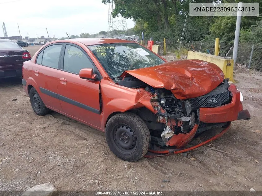 KNADE223096543619 2009 Kia Rio Lx