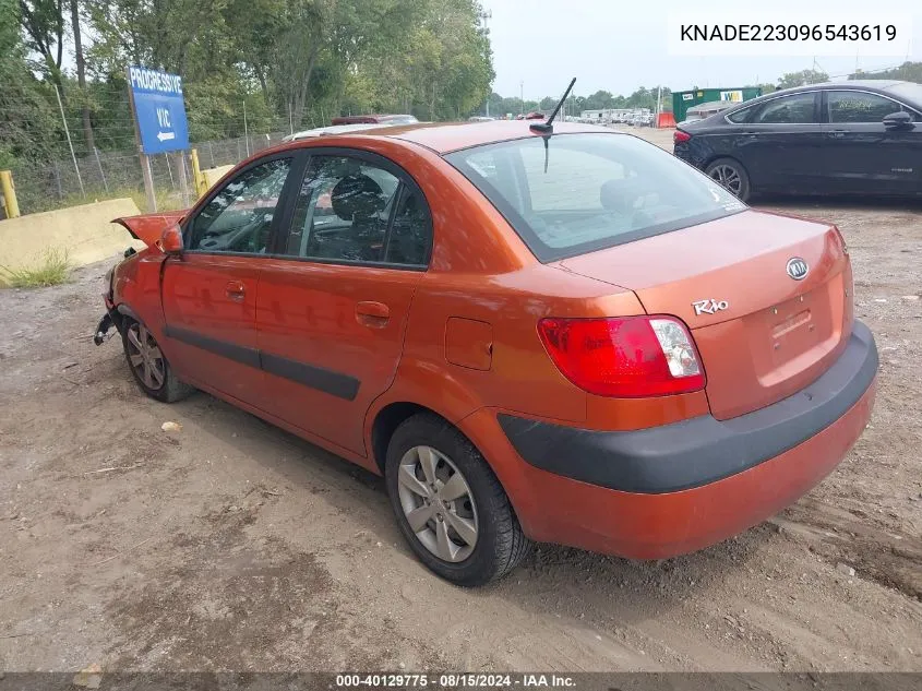 KNADE223096543619 2009 Kia Rio Lx