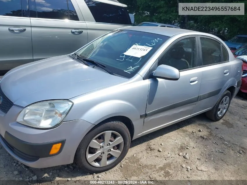 2009 Kia Rio Lx VIN: KNADE223496557684 Lot: 40213243