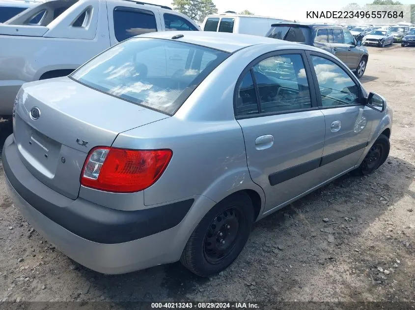 2009 Kia Rio Lx VIN: KNADE223496557684 Lot: 40213243