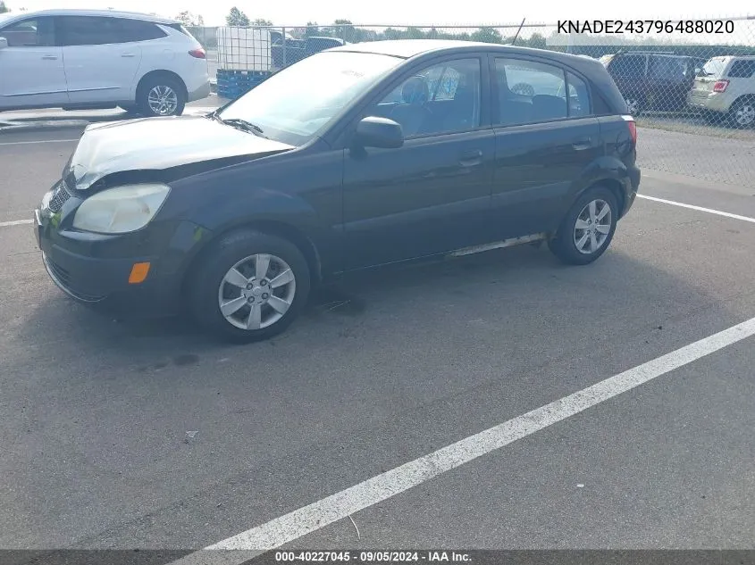 2009 Kia Rio5 Lx VIN: KNADE243796488020 Lot: 40227045