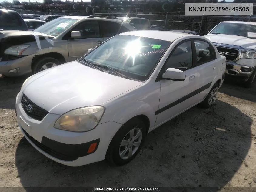 KNADE223896449505 2009 Kia Rio Lx