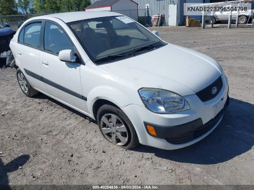 2009 Kia Rio Lx VIN: KNADE223796504798 Lot: 40254636