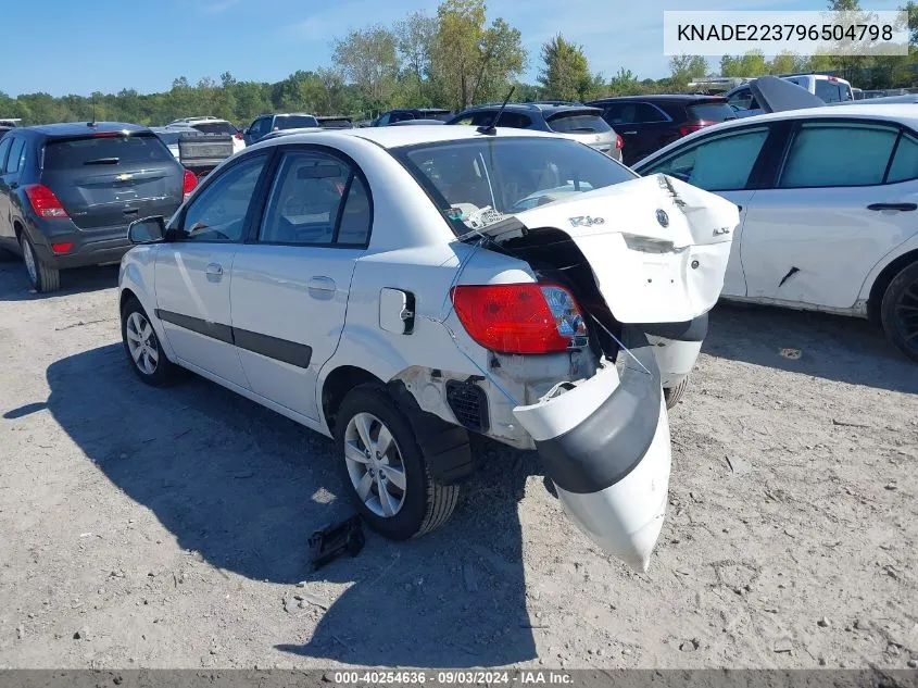 2009 Kia Rio Lx VIN: KNADE223796504798 Lot: 40254636