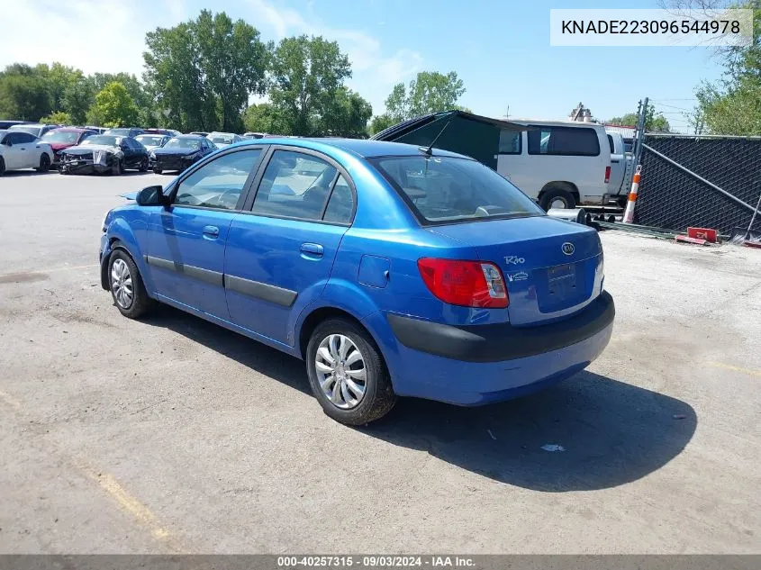 KNADE223096544978 2009 Kia Rio Lx