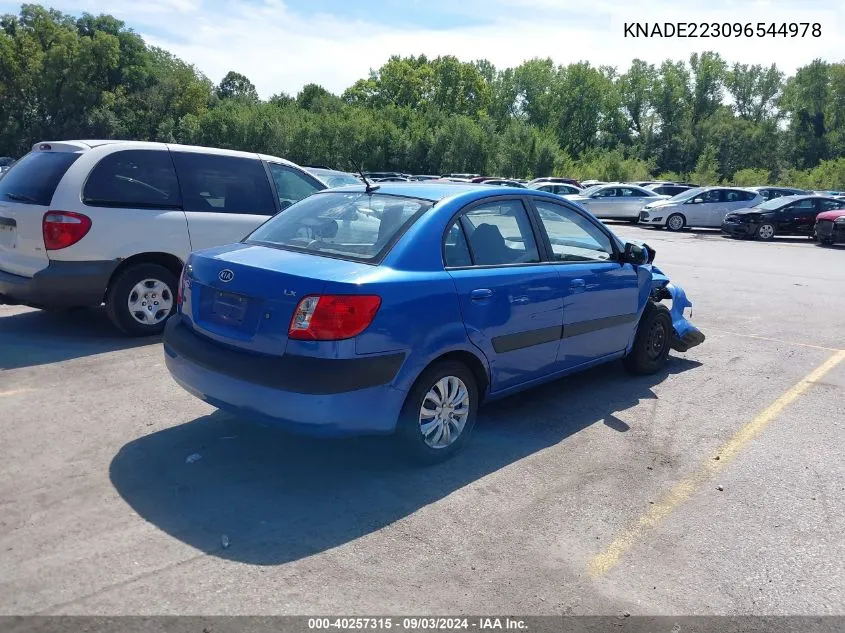 KNADE223096544978 2009 Kia Rio Lx