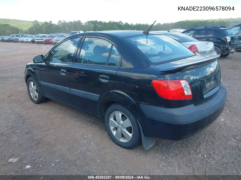 KNADE223096578094 2009 Kia Rio Sx