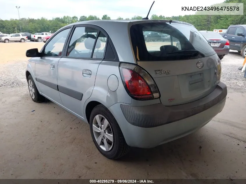 KNADE243496475578 2009 Kia Rio5 Lx