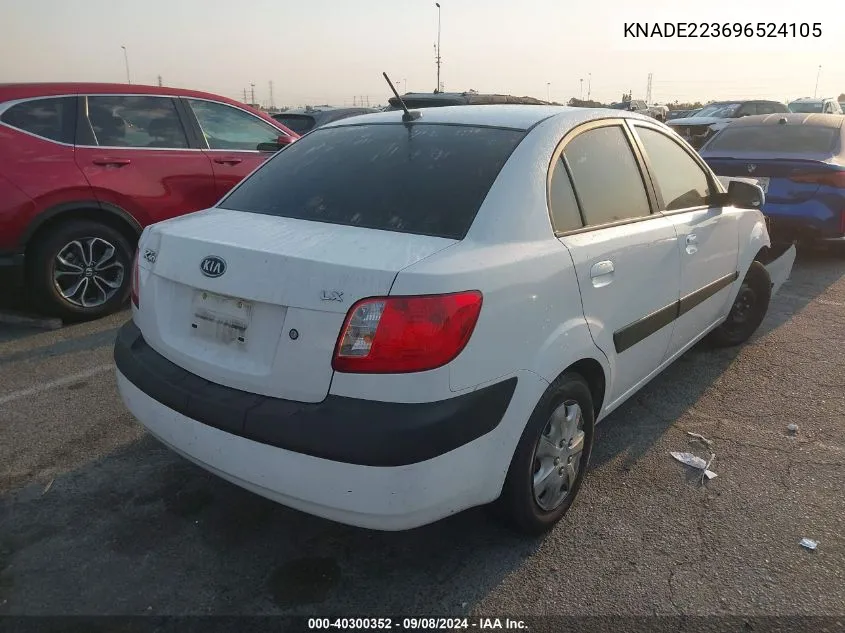 2009 Kia Rio Lx VIN: KNADE223696524105 Lot: 40300352