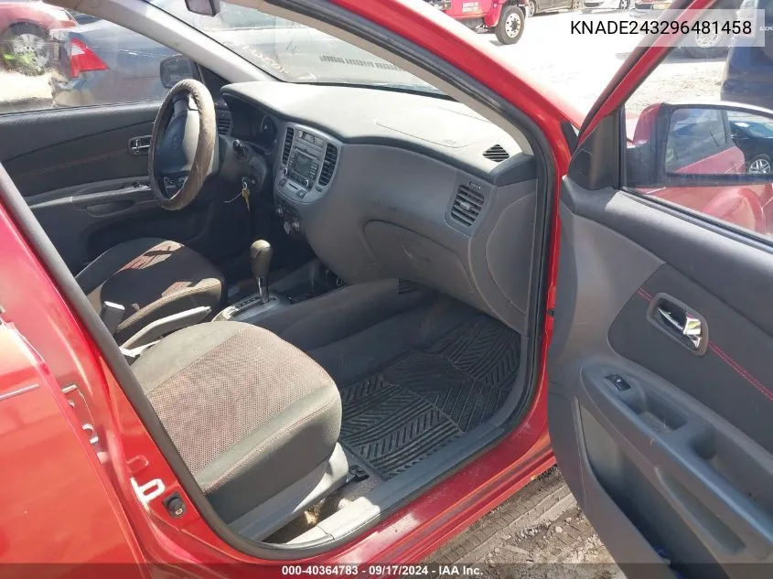 KNADE243296481458 2009 Kia Rio5 Sx