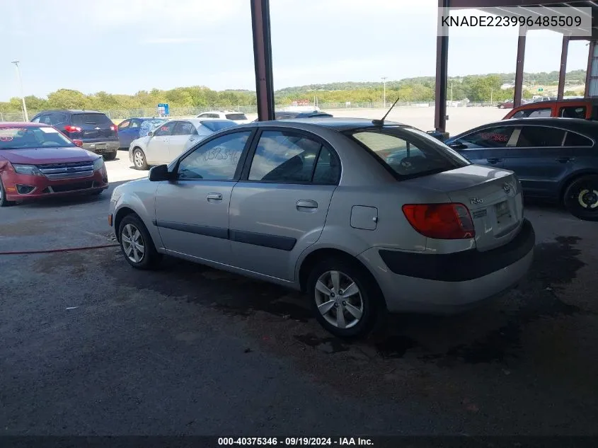 2009 Kia Rio Lx VIN: KNADE223996485509 Lot: 40375346