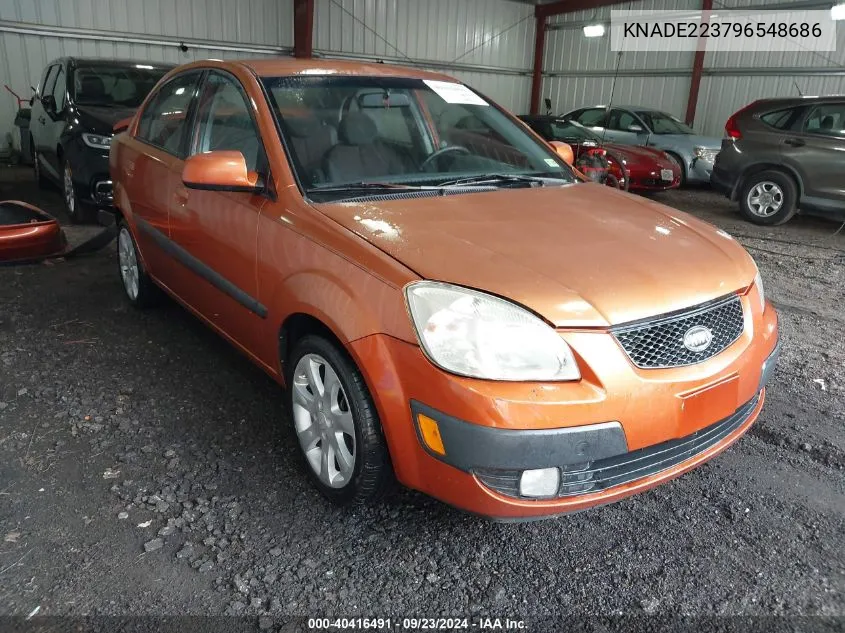 2009 Kia Rio Sx VIN: KNADE223796548686 Lot: 40416491