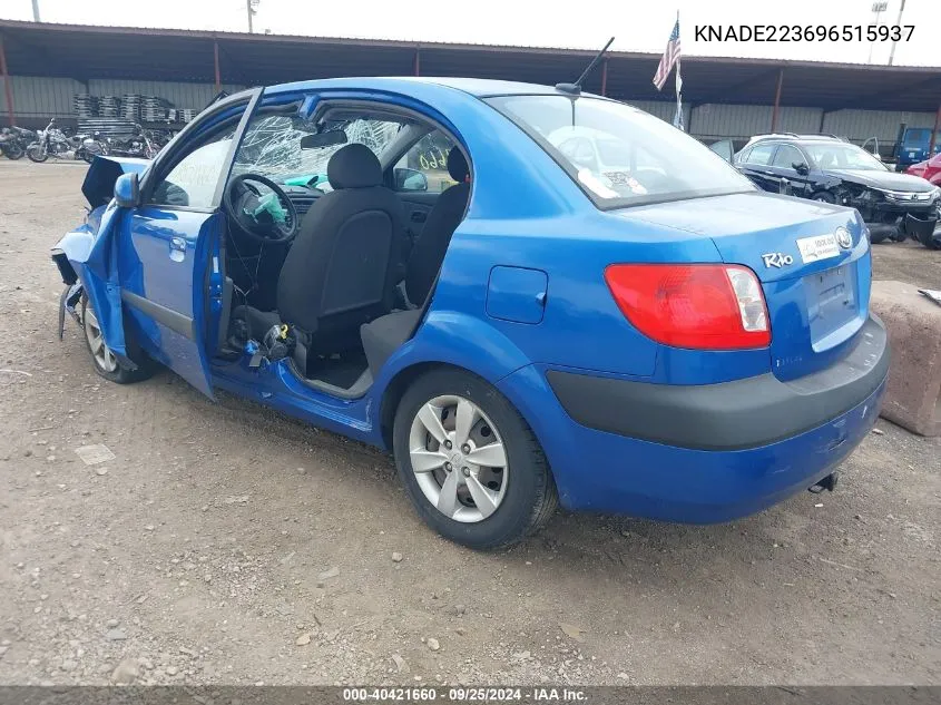 KNADE223696515937 2009 Kia Rio Lx