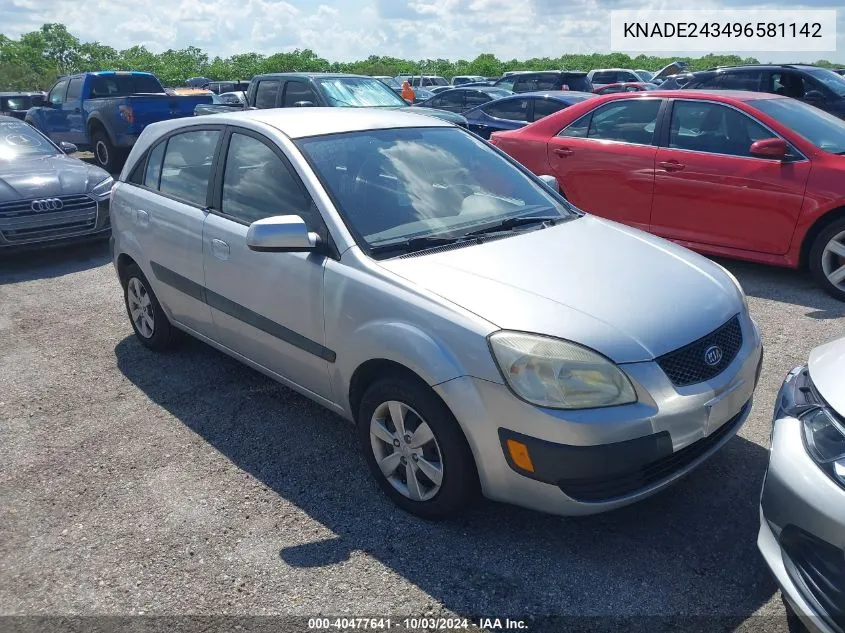 2009 Kia Rio5 Lx VIN: KNADE243496581142 Lot: 40477641