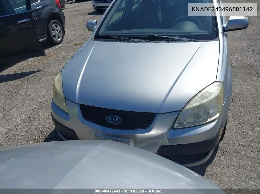 2009 Kia Rio5 Lx VIN: KNADE243496581142 Lot: 40477641