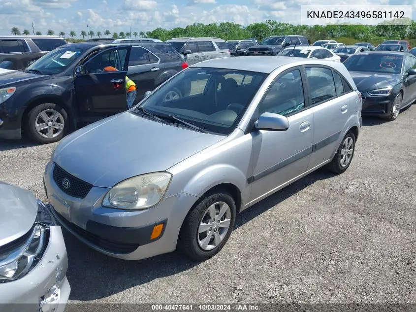 2009 Kia Rio5 Lx VIN: KNADE243496581142 Lot: 40477641