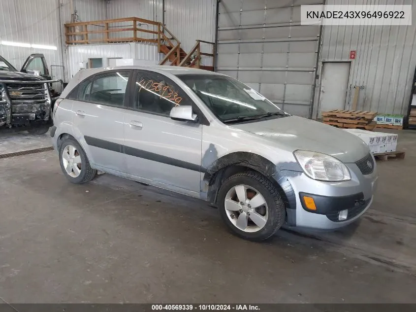 2009 Kia Rio5 Sx VIN: KNADE243X96496922 Lot: 40569339