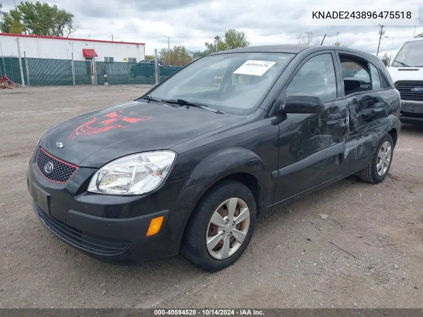 KNADE243896475518 2009 Kia Rio5 Lx