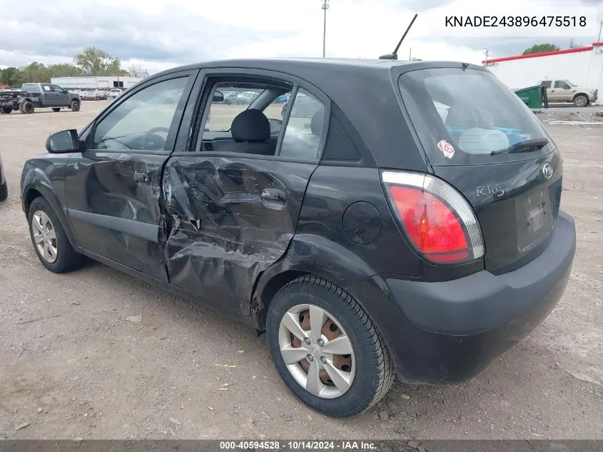 KNADE243896475518 2009 Kia Rio5 Lx