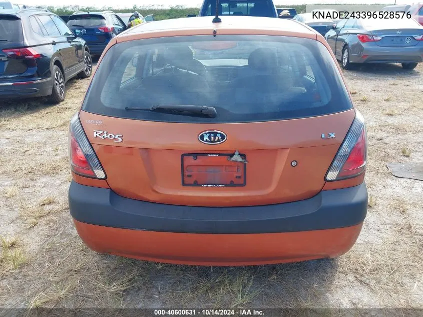 2009 Kia Rio5 Lx VIN: KNADE243396528576 Lot: 40600631